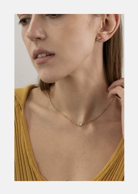 Oval Diamond Trace Necklace