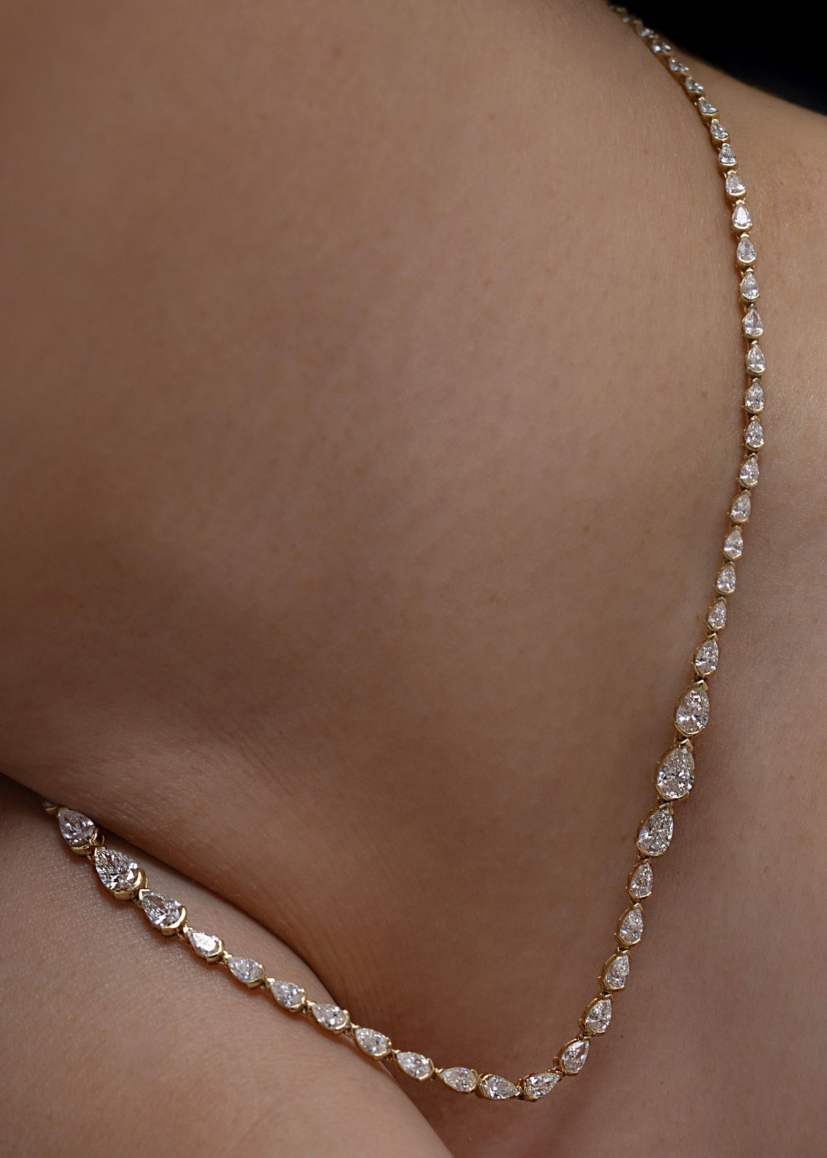 Pear Crescendo Eternity Necklace