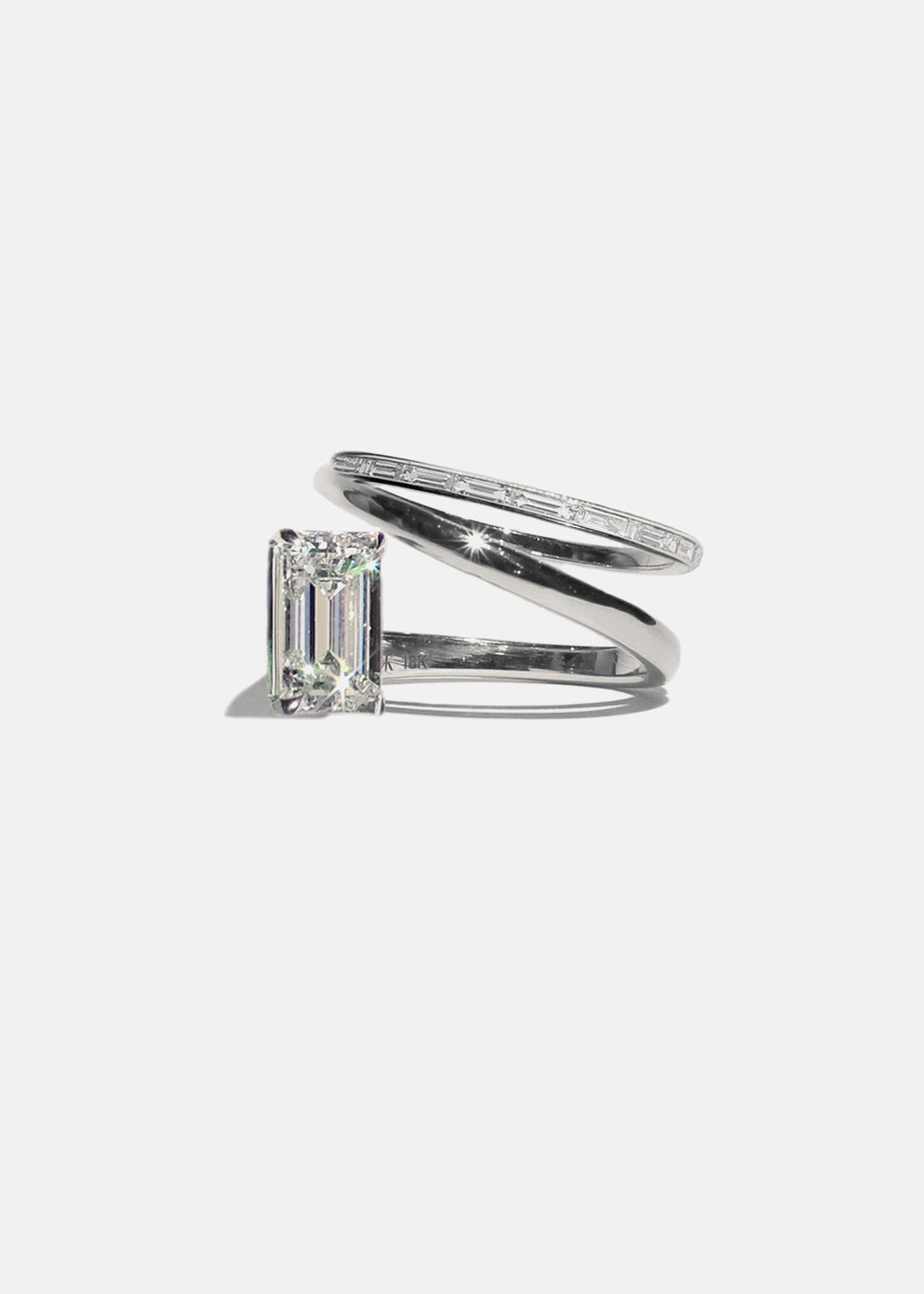 Emerald Double Flare Ring – KATKIM emerald-double-flare-ring-katkim
