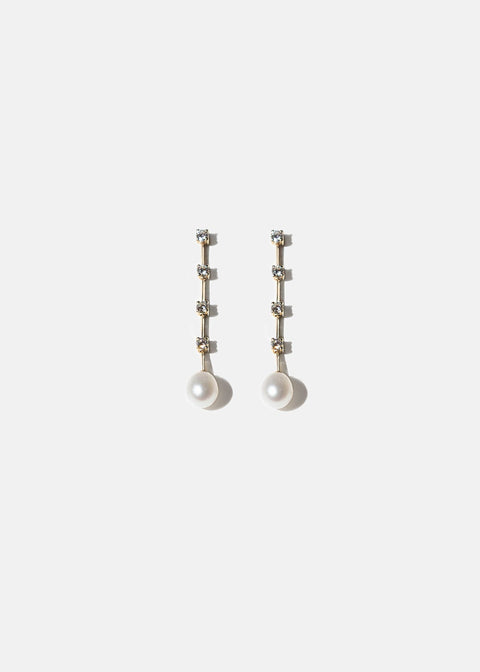 Keshi Pearl Diamond Illusion Earrings