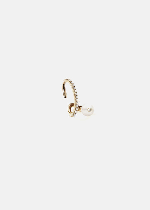 Crescendo Pearl Pavé Ear Cuff