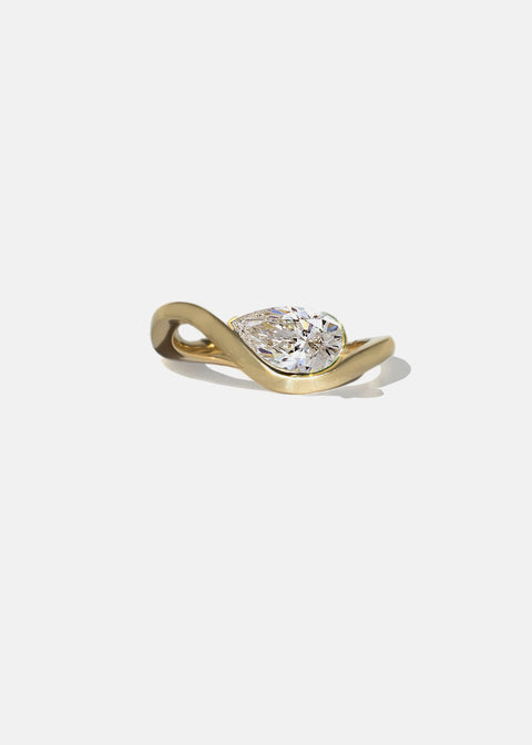 Mini Pear Diamond Trace Ring