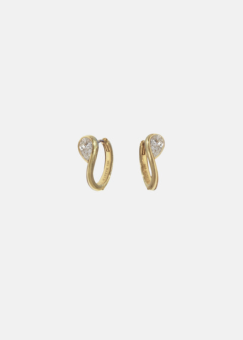 Pear Diamond Trace Hoops