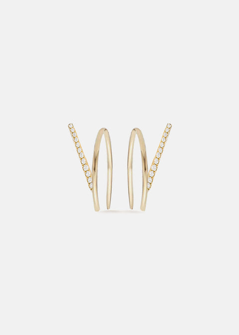 Diamond Wishbone Ear Hooks