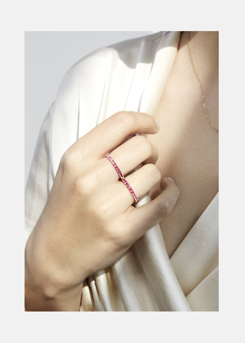 Éternal Pink Ombré Double Ring