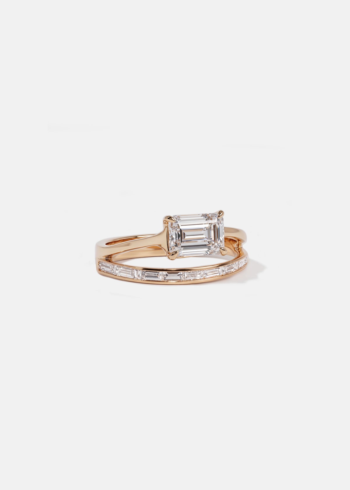 Emerald Sunset Baguette Ring