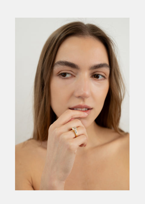 Asscher Cosma Deco Ring
