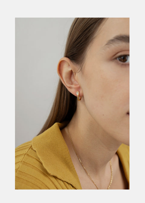 Pear Diamond Trace Hoops