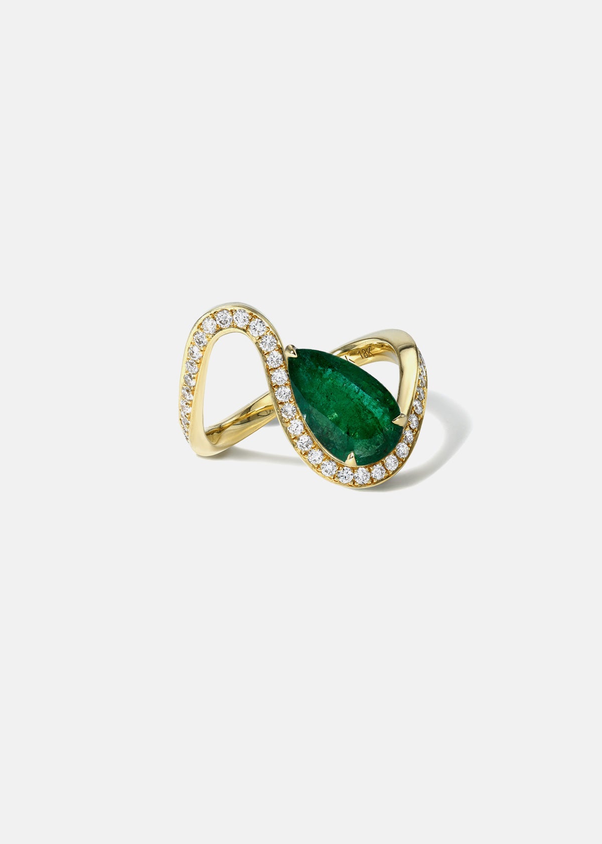 Emerald Trace Pavé Ring – KATKIM