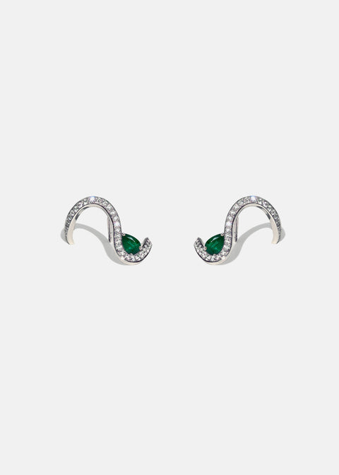 Emerald Trace Pavé Earring