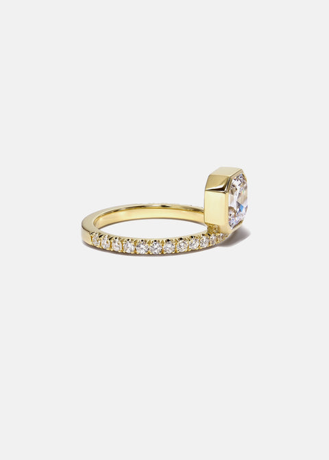 Floating Asscher Diamond Ring