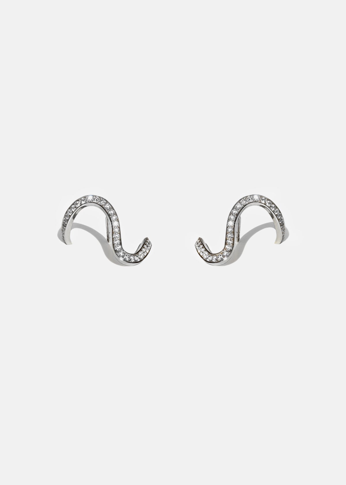 Silver Trace Pavé Earring
