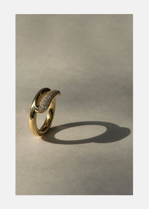 Mono Half Pavé Ring