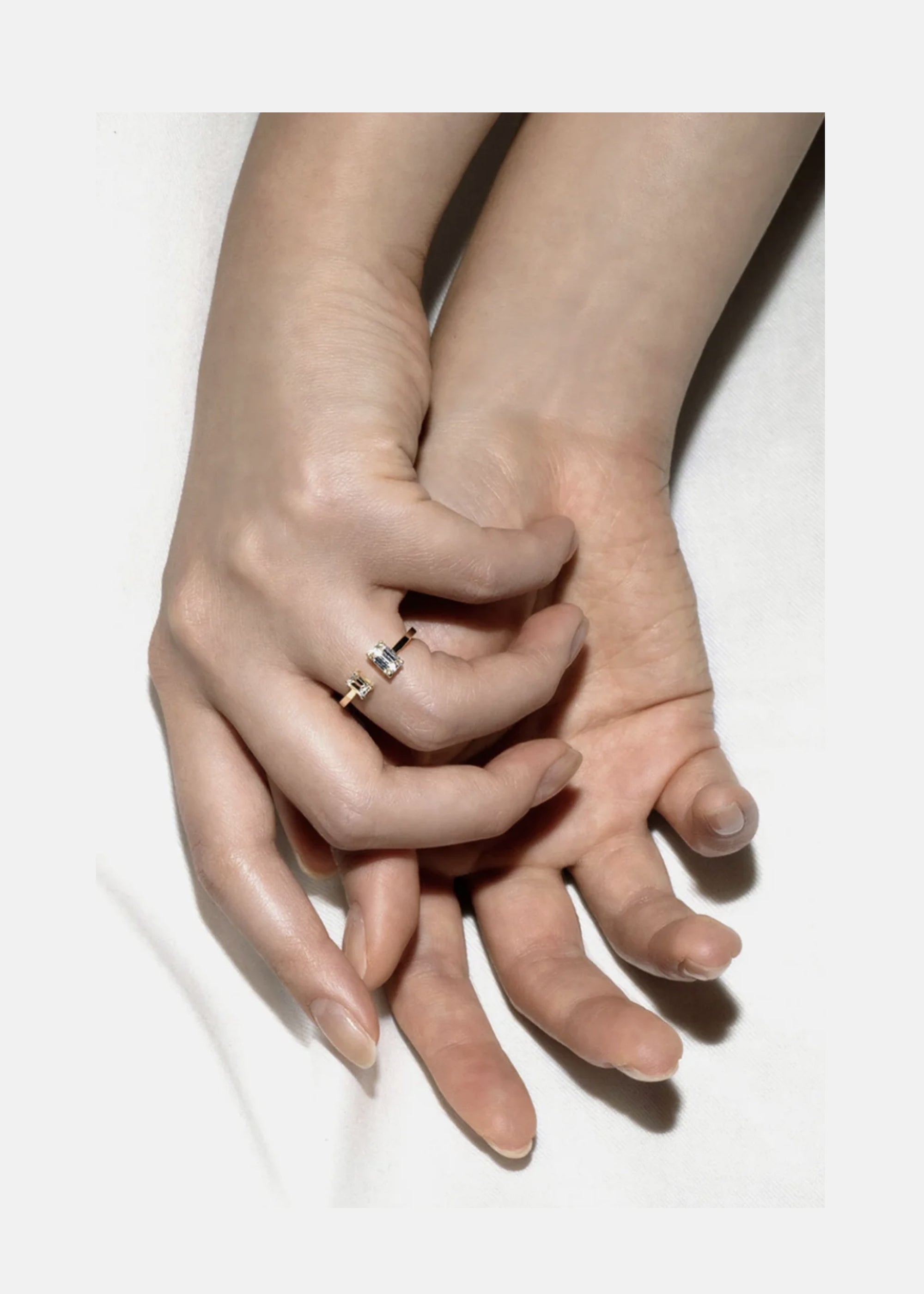 Mommy+Me Emerald Diamond Ring