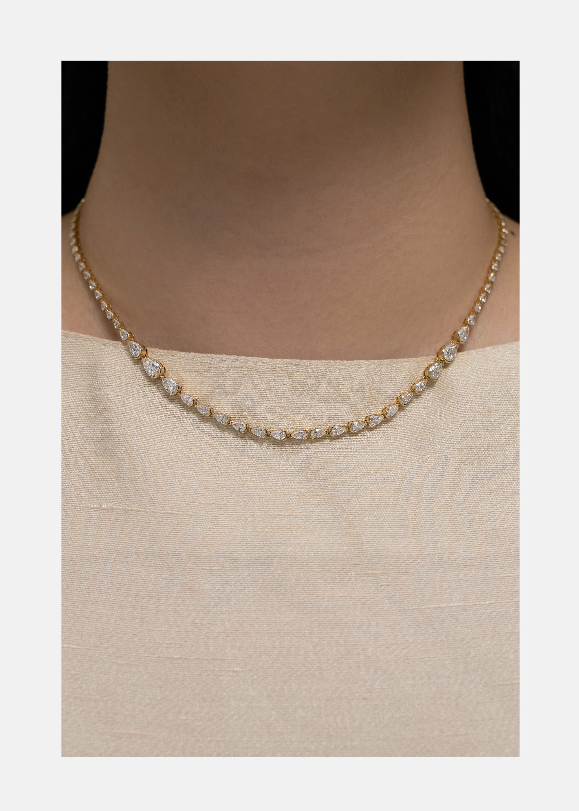 Pear Crescendo Eternity Necklace