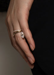 Marquise Double Flare Ring