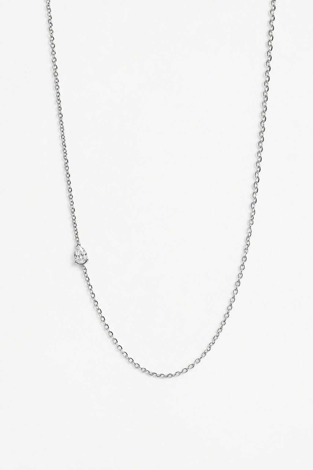 Silver Petite Pear Crescendo Necklace