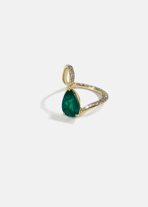 Emerald Trace Oasis Pavé Ring