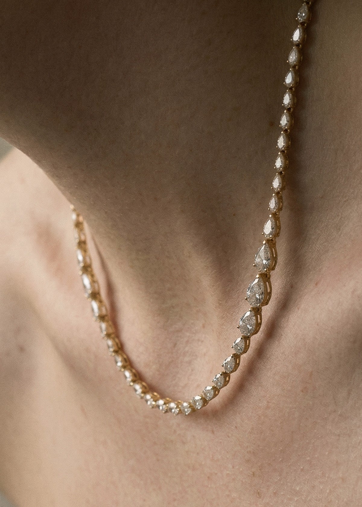 Pear Crescendo Eternity Necklace