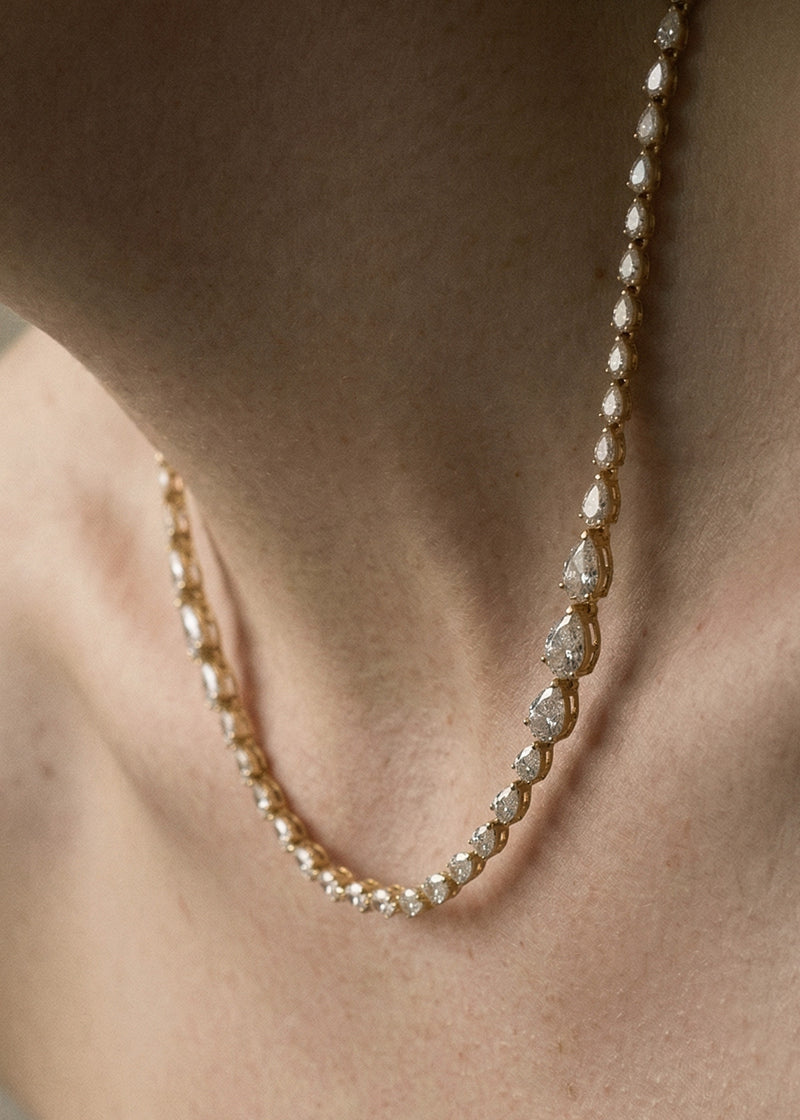Pear Crescendo Eternity Necklace