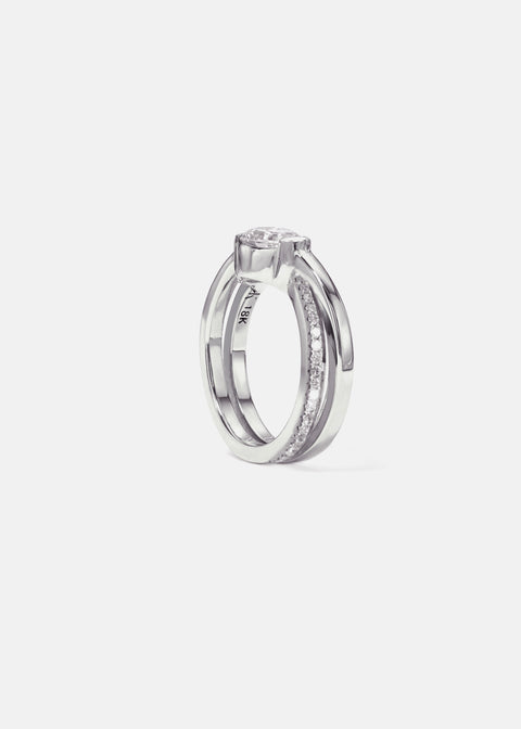 Pear Diamond Infinity Pavé Ring