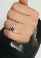Emerald Double Flare Ring