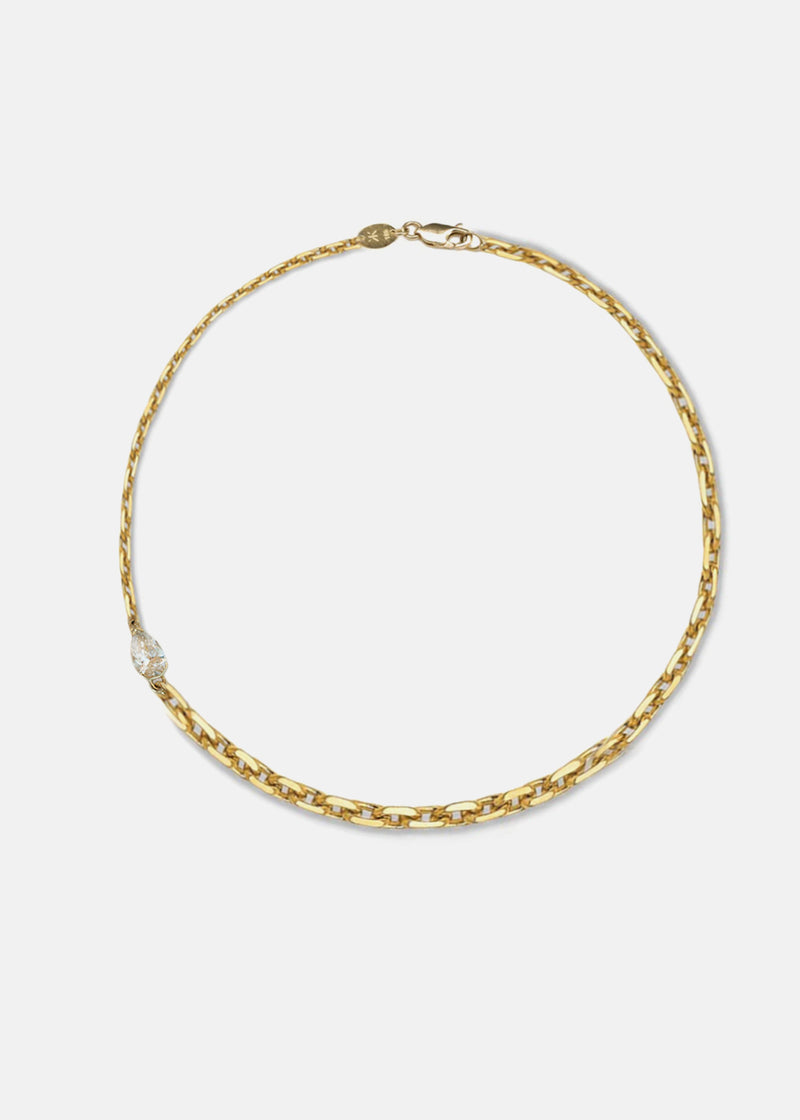 Pear Diamond Crescendo Necklace