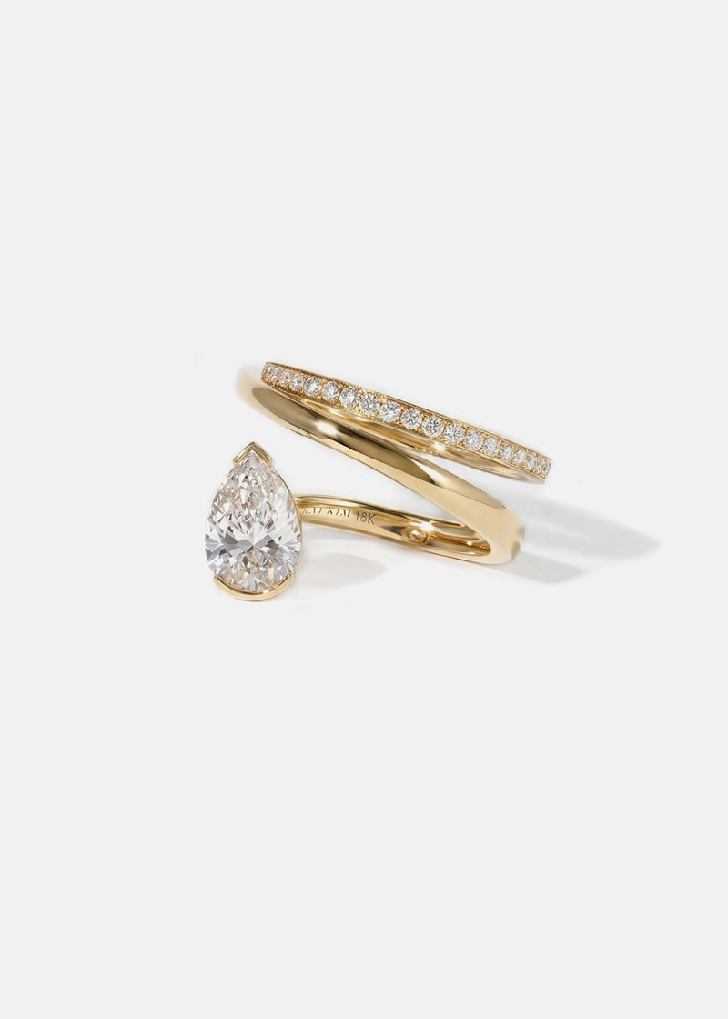Pear Double Flare Ring