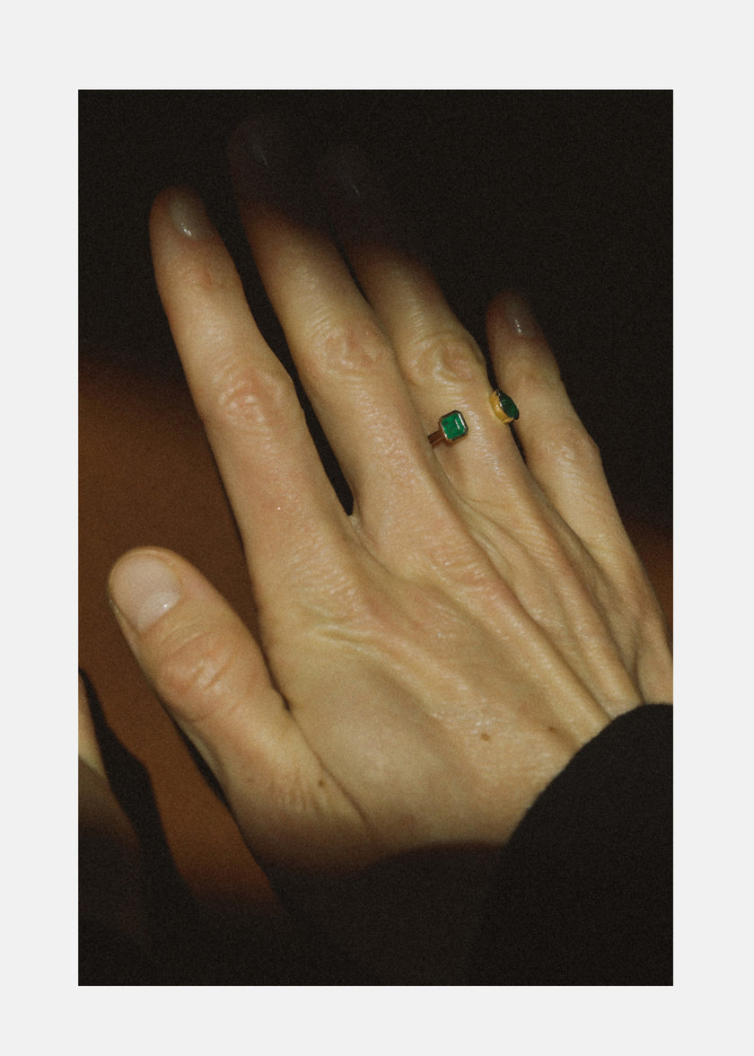 Duét Emerald Ring