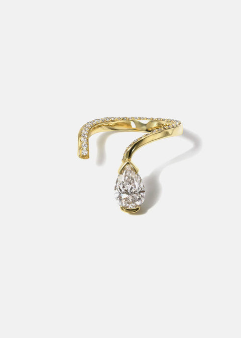 Pear Diamond Peak Ring