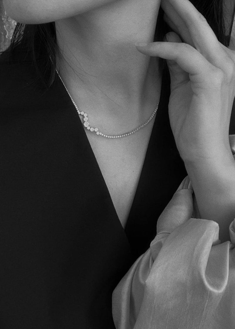 Trace Diamond Eternity Necklace