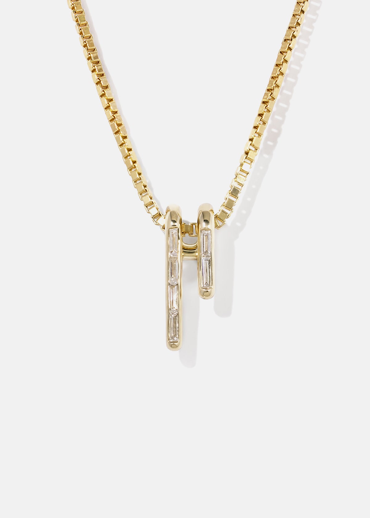 Mono Pendant - Baguette Diamonds