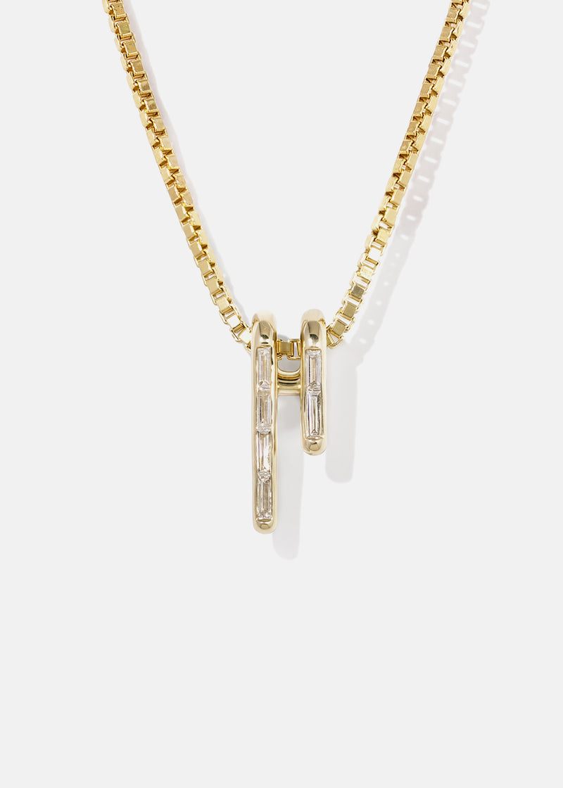 Mono Pendant - Baguette Diamonds