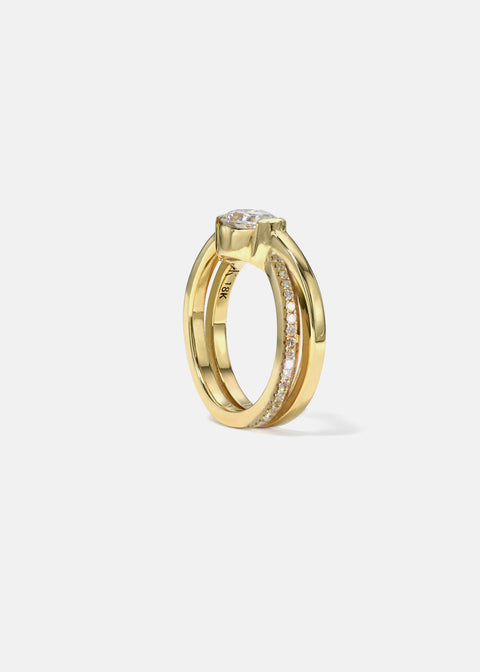 Pear Diamond Infinity Pavé Ring