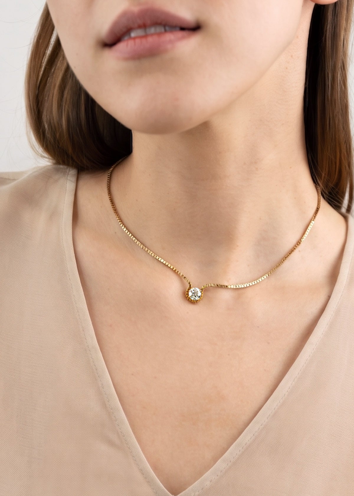 Brilliant Diamond Trace Necklace