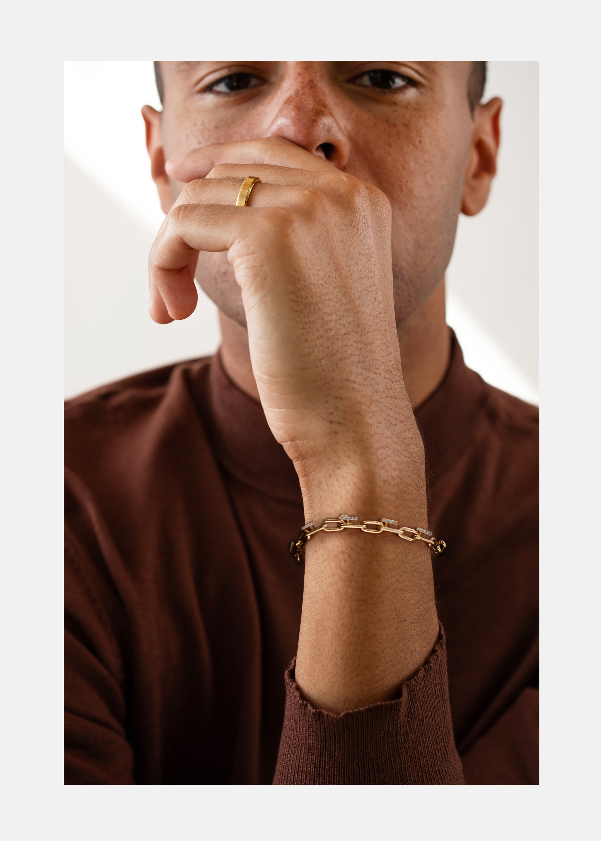 Mono Chain Bracelet - Half Baguette