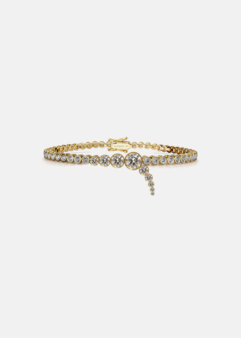 Petite Diamond Serif Bezel Bracelet