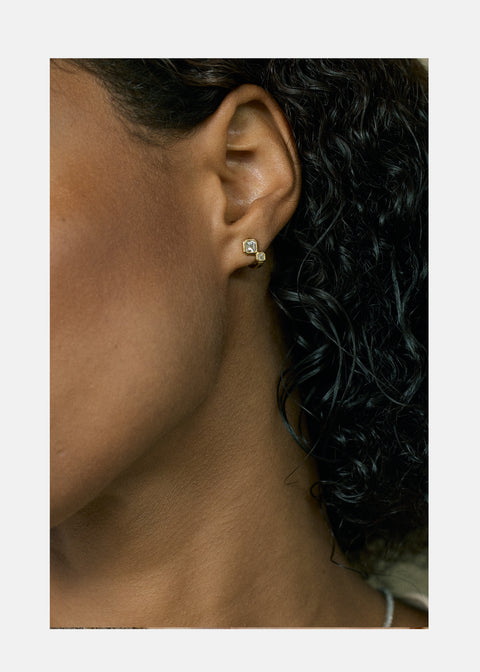 Asscher Diamond Duet Earrings