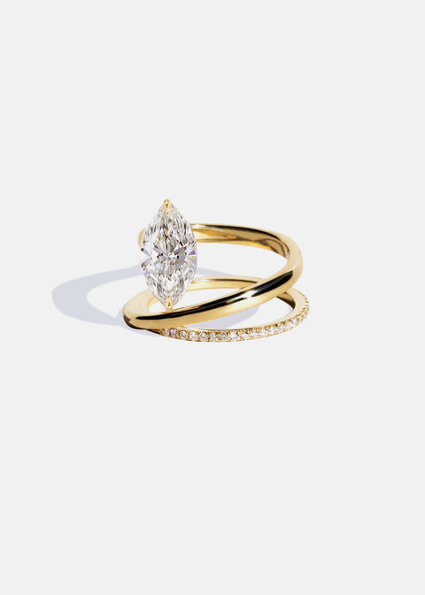 Marquise Double Flare Ring