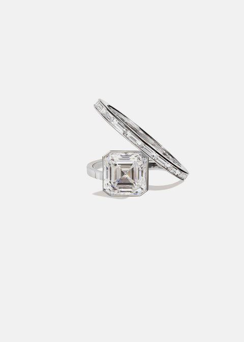 Asscher Crescendo Flare Ring