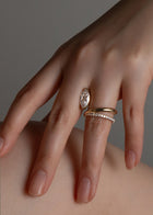 Marquise Double Flare Ring