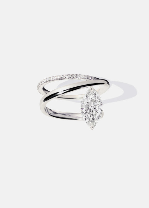 Marquise Double Flare Ring