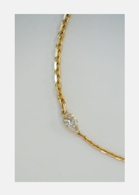 Pear Diamond Crescendo Necklace