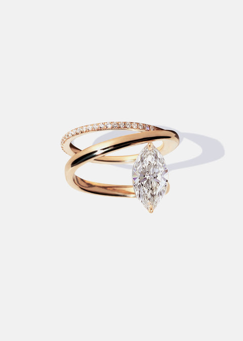 Marquise Double Flare Ring