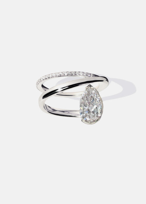 Pear Double Flare Ring