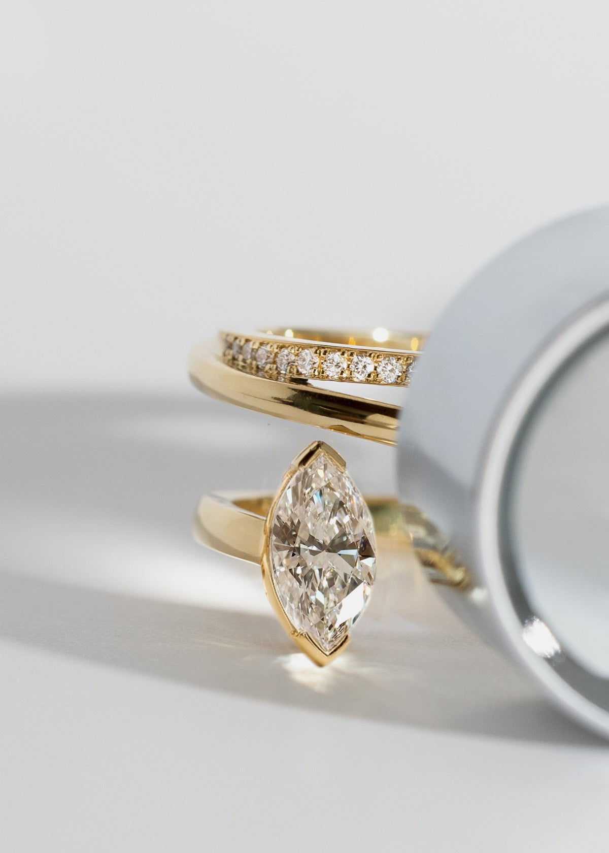 Marquise Double Flare Ring