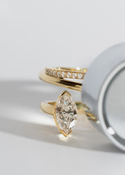 Marquise Double Flare Ring
