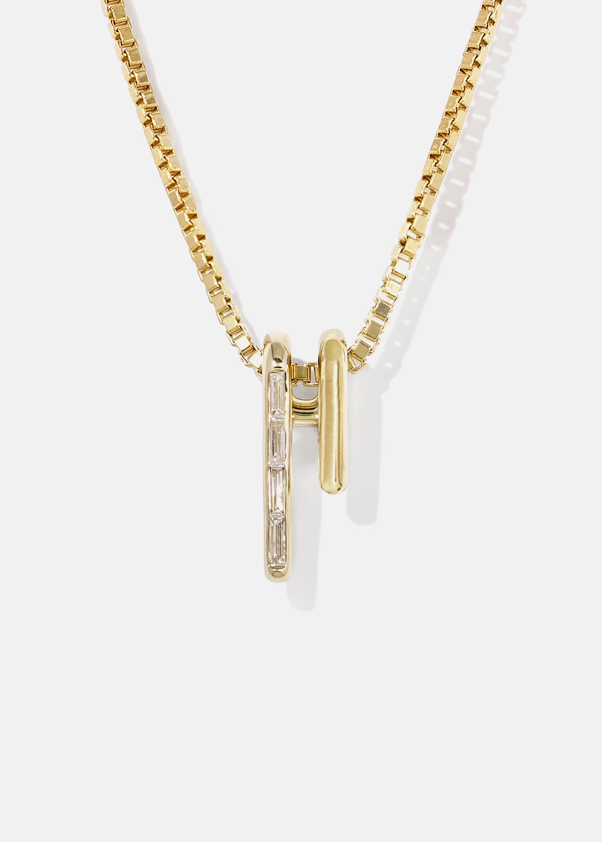 Mono Pendant - Half Baguette Diamonds