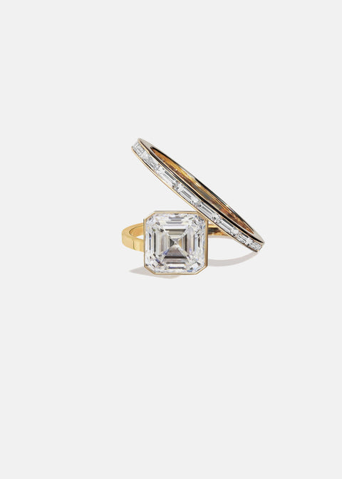 Asscher Crescendo Flare Ring