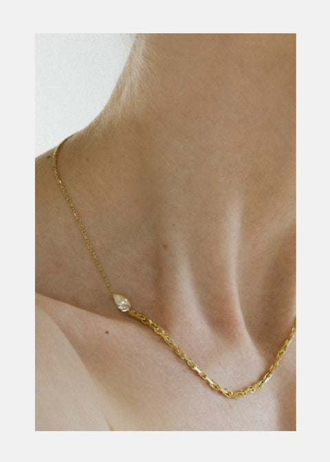 Pear Diamond Crescendo Necklace